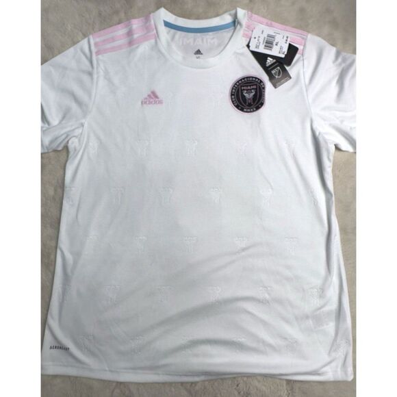 Adidas Inter Miami CF Soccer Futbol Home Jersey Women's XL white MLS EH8631 NEW - Picture 2 of 9